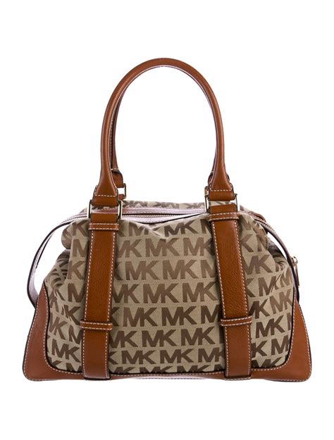 monogrammed michael kors bag|michael kors canvas shoulder bag.